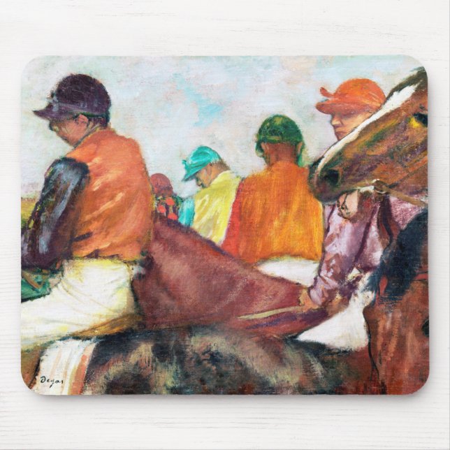 Jockey and Horse, Edgar Degas Mouse Pad (Front)