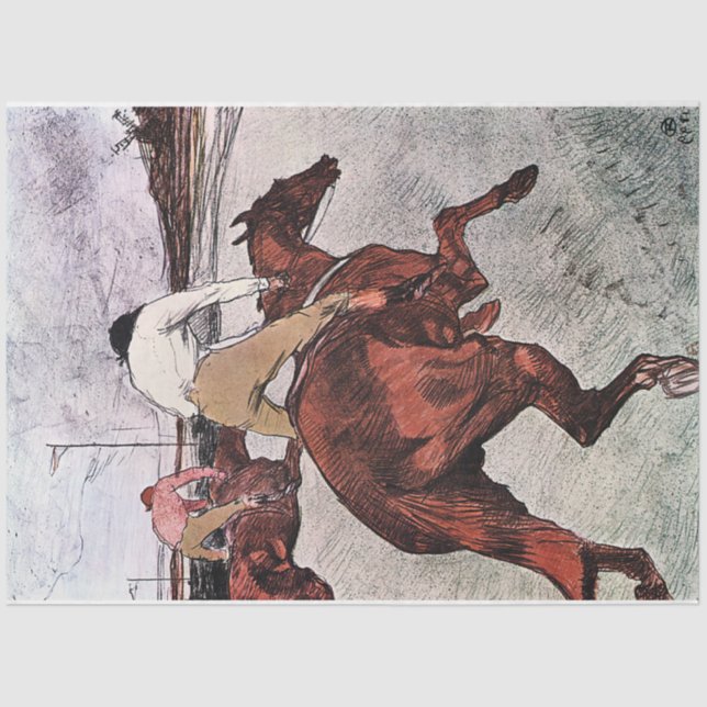 Jockey and Race Horse, Lautrec Tissue Paper (Front)