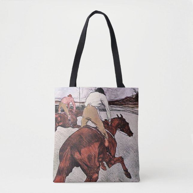 Jockey and Race Horse, Lautrec Tote Bag (Front)