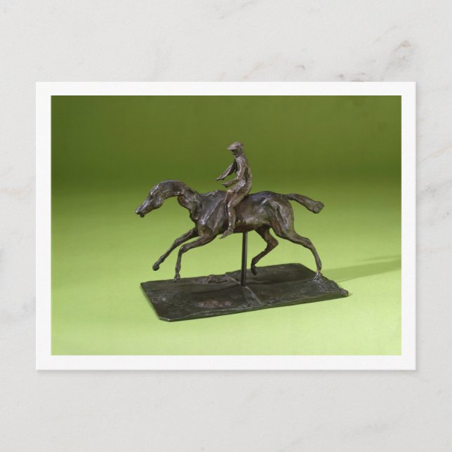 Jockey on a Horse (bronze) Postcard (Front)