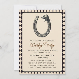  Jockey Race Horse Derby Party  Invitation