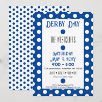 Jockey Silk Dots Blue and White Derby Party