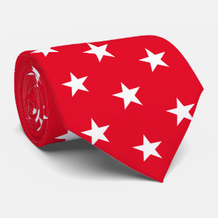 Jockey Silks Red with White Stars Derby Tie