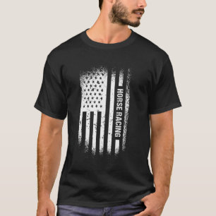 Jockey Us Flag Horse Racing T-Shirt