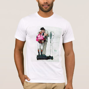 Jockey Weighing In by Norman Rockwell T-Shirt