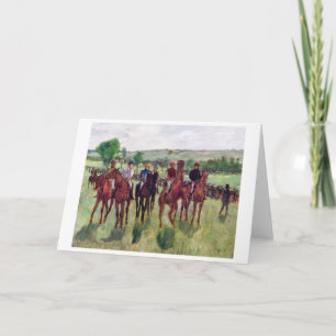 Jockeys and Race Horses, Edgar Degas Card