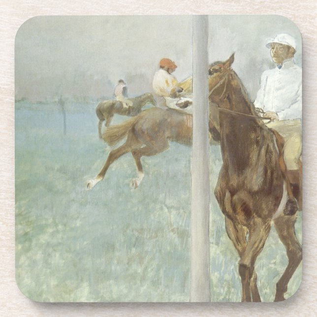 Jockeys Before the Race by Edgar Degas Coaster (Front)
