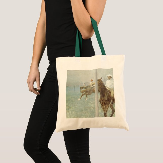 Jockeys Before the Race by Edgar Degas Tote Bag (Front (Product))