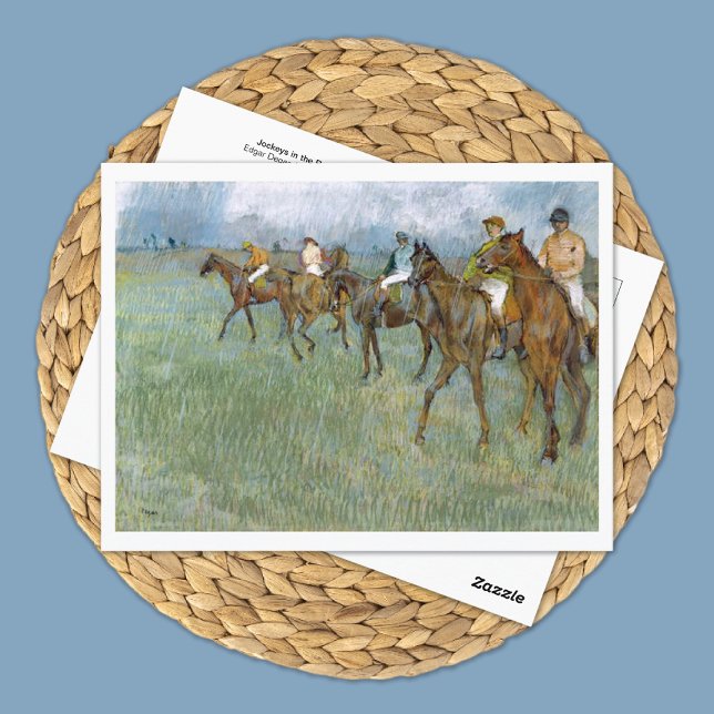 Jockeys in the Rain Edgar Degas Postcard (Creator Uploaded)