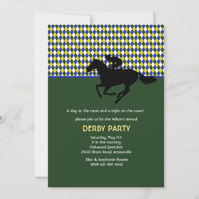 Jockey's Pride Yellow Invitation (Front)