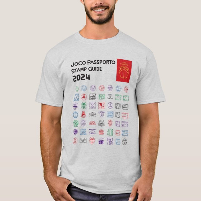 JoCo Passporto 2024 Stamp Guide t-shirt (Front)