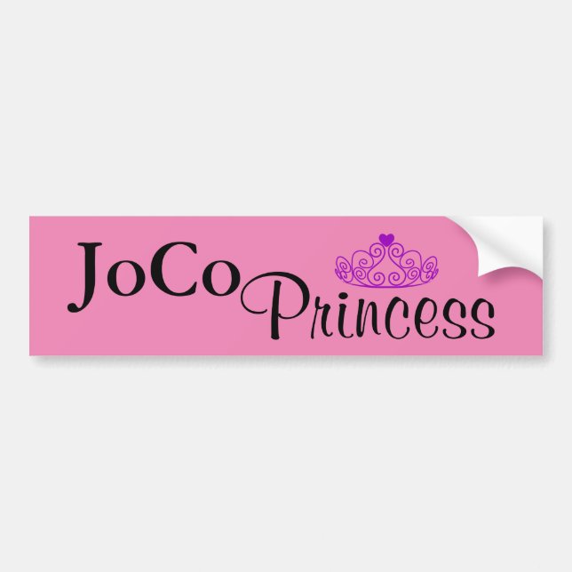 JoCo Princess on pink Bumper Sticker (Front)