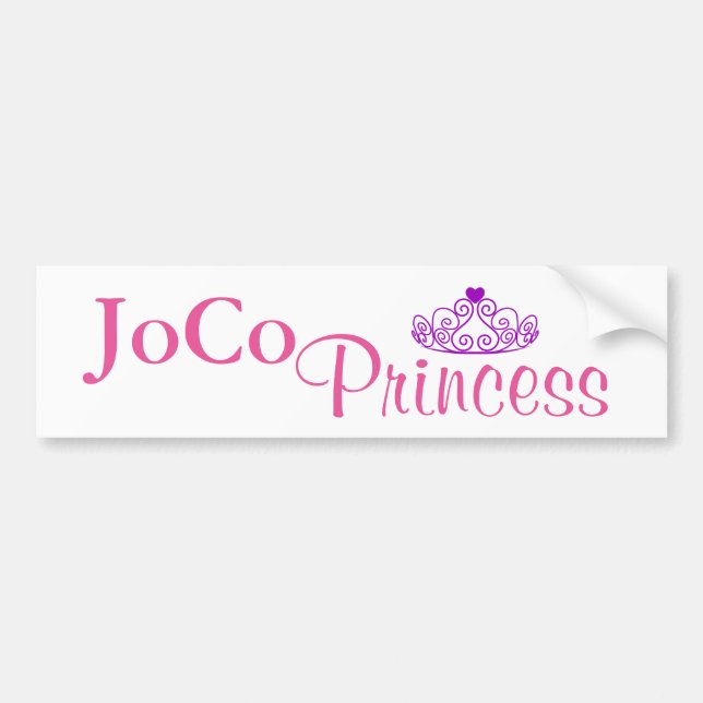 JoCo Princess on white Bumper Sticker (Front)
