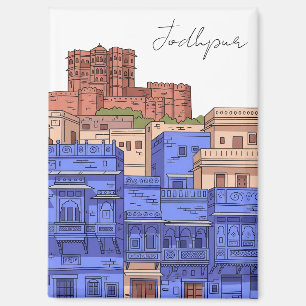 Jodhpur India Illustration Magnet