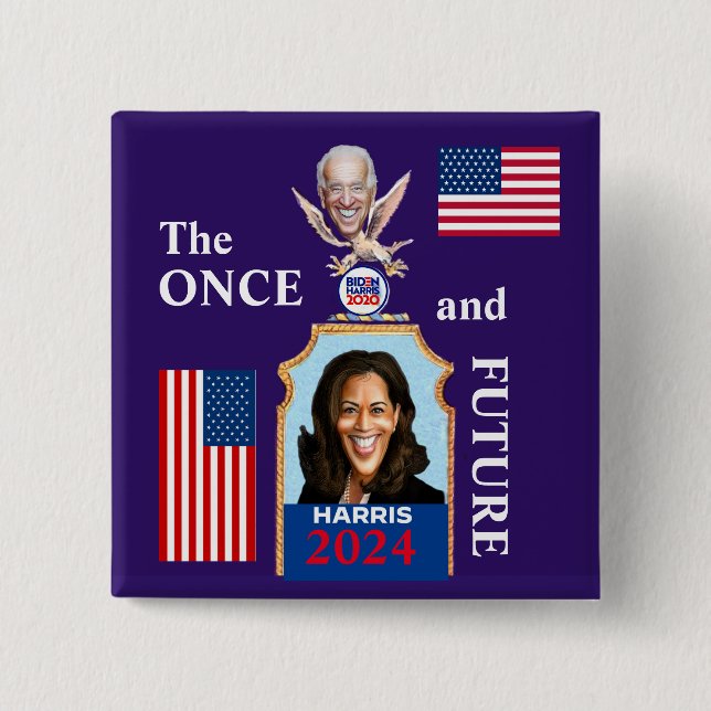 Joe 2020 / Harris 2024 15 Cm Square Badge (Front)
