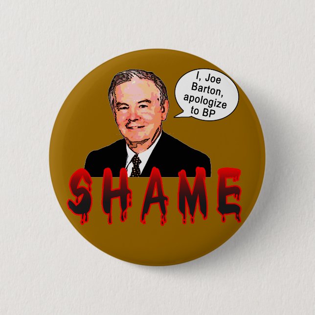 Joe Barton SHAME T-shirts, Buttons (Front)