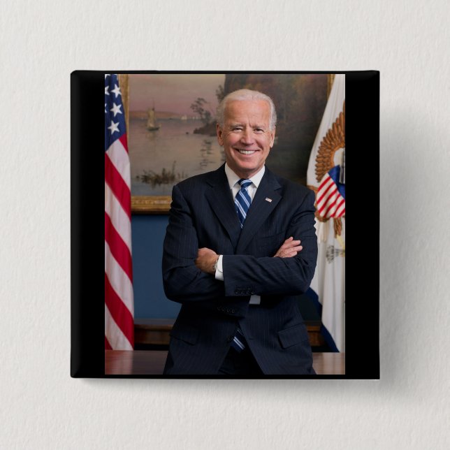 Joe Biden 15 Cm Square Badge (Front)