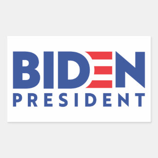 Joe Biden 2020 Biden for President Rectangular Sticker