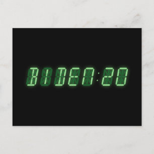 Joe Biden 2020 Digital Clock Postcard