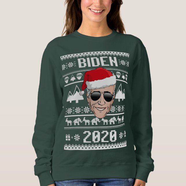 Joe Biden 2020 Ugly Christmas Sweatshirt (Front)