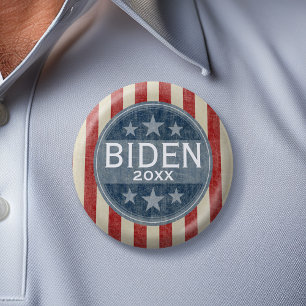 Joe Biden 2020 - vintage stars and stripes 6 Cm Round Badge