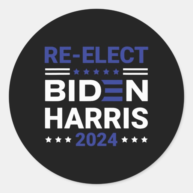 Joe Biden 2024 Democrats  Classic Round Sticker (Front)