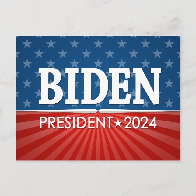 Joe Biden 2024 - iconic stars stripes Postcard (Front)
