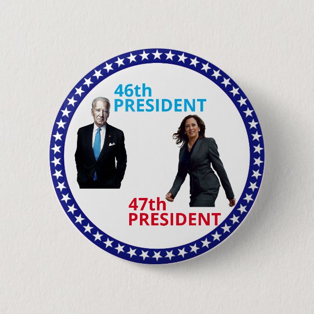 Joe Biden 46th President 6 Cm Round Badge (Front)