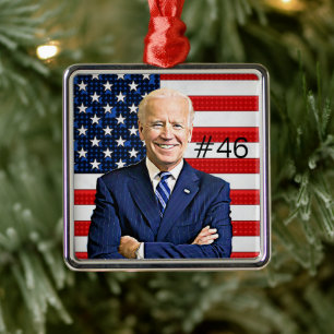 Joe Biden 46th President  Keepsake Souvenir 2020 Metal Tree Decoration