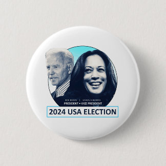 Joe Biden and Kamala Harris 2024 USA ELECTION 6 Cm Round Badge