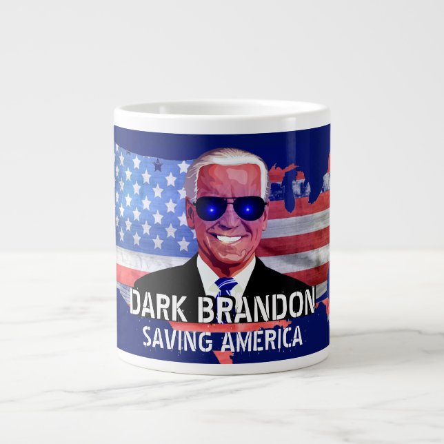 Joe Biden as Dark Brandon  Giant Coffee Mug (Front)