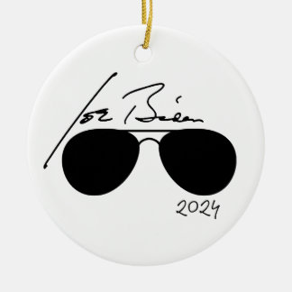 Joe Biden Aviators 2024 Ceramic Tree Decoration