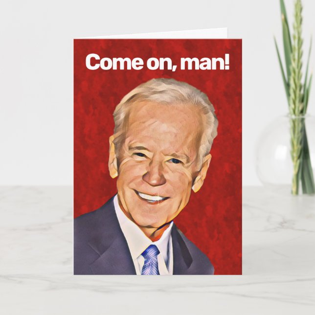 Joe Biden Birthday Game Show Host Card (Front)