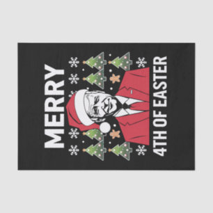 Joe Biden Christmas Santa Hat Merry 4th Of Easter  Tissue Paper