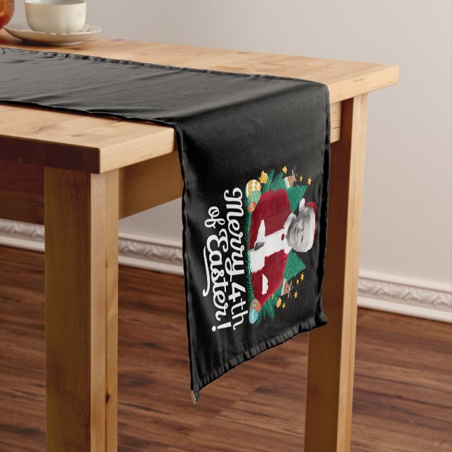 Joe Biden Christmas Santa Merry 4th Of Easter Xmas Short Table Runner (In Situ)