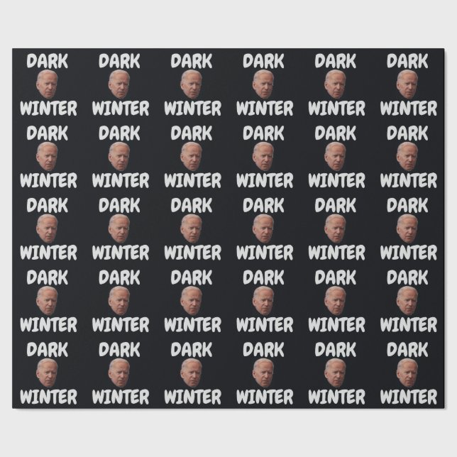 JOE BIDEN DARK WINTER CHRISTMAS WRAPPING PAPER (Seam)