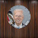 Joe Biden Dartboard<br><div class="desc">The board features an image of Joe Biden. Add your funny text message and have fun during the USA elections.</div>