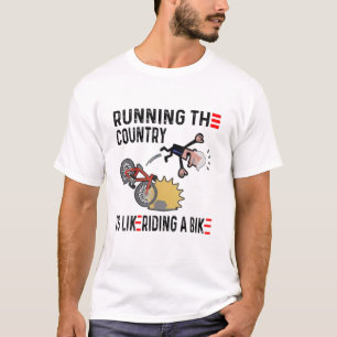 Joe Biden Falling Off His Bicycle Cool Biden Falls T-Shirt