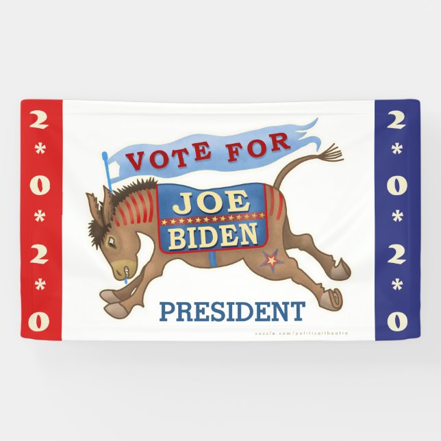 Joe Biden for President 2020 Democrat Donkey v2 Banner (Horizontal)