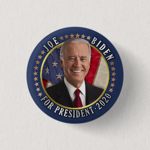 Joe Biden for President 2020 Democrat Photo 3 Cm Round Badge