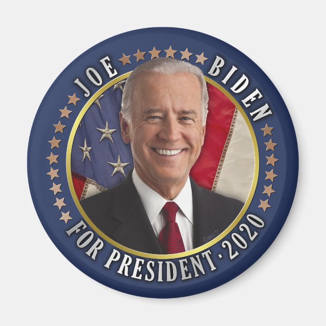 Joe Biden for President 2020 Democrat Photo Magnet (Front)