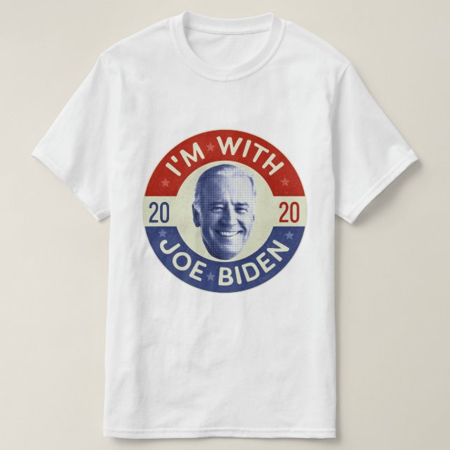 Joe Biden for President 2020 Democrat Photo Retro T-Shirt (Design Front)