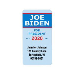 Joe Biden for President 2020 Label