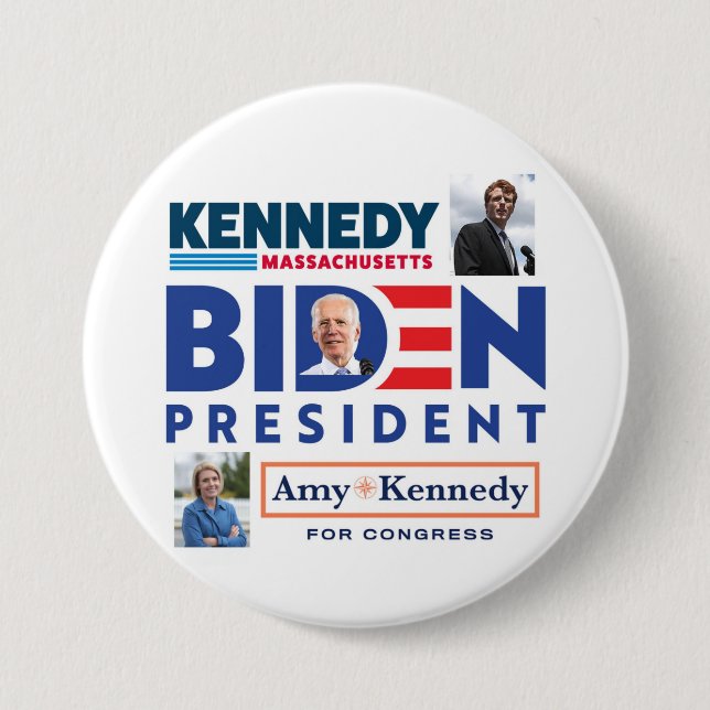 Joe Biden for President Coattails 7.5 Cm Round Badge (Front)