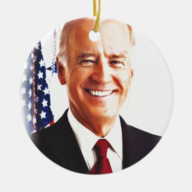 Joe Biden-For USA President 2016 Ceramic Tree Decoration (Front)