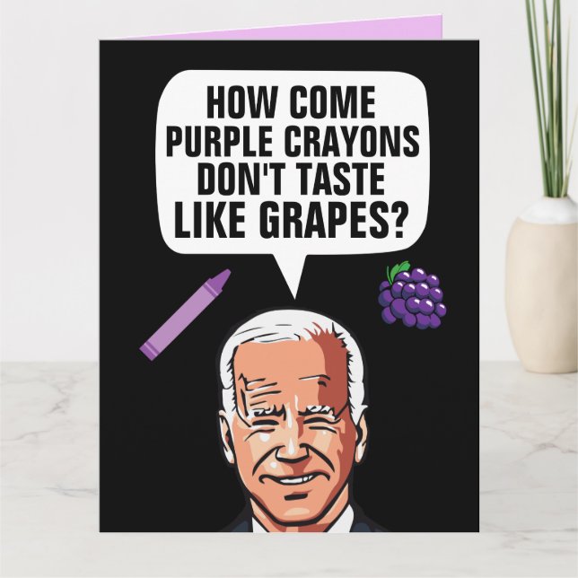 JOE BIDEN FUNNY THOUGHT PROVOKING BIRTHDAY CARD (Front)