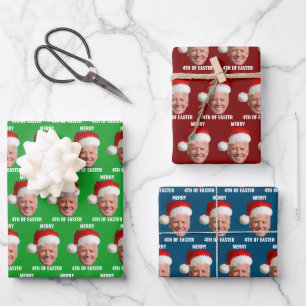 Joe Biden Happy 4th Of Easter Christmas Wrapping Paper Sheet