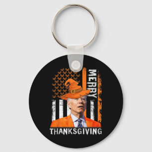 Joe Biden Happy Halloween Merry Thanksgiving US F Key Ring