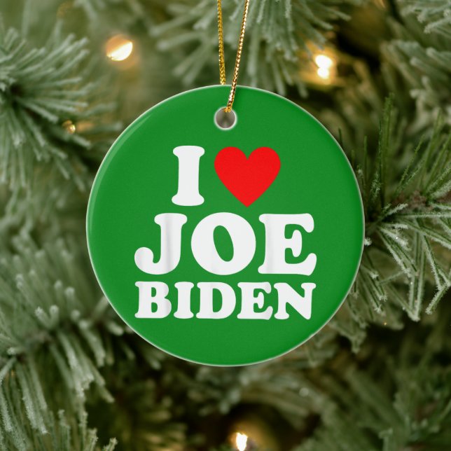 Joe Biden Heart Gift Ceramic Tree Decoration (Tree)