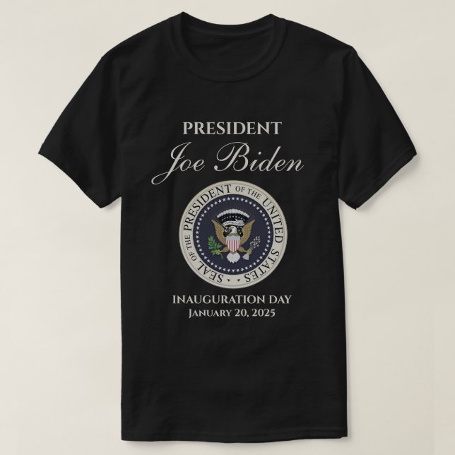 Joe Biden Inauguration Day January 20, 2025 T-Shirt (Design Front)